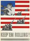LEO LIONNI (1910-1999). KEEP ''EM ROLLING! Group of 3 posters. 1941. Each approximately 39x29 inches, 101x75 cm. U.S. Government Prin